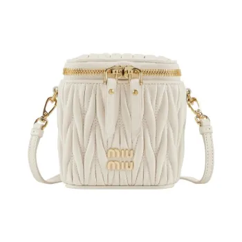 MIU MIU Sheepskin Crossbody Bag Shoulder Bag Mini Women's White