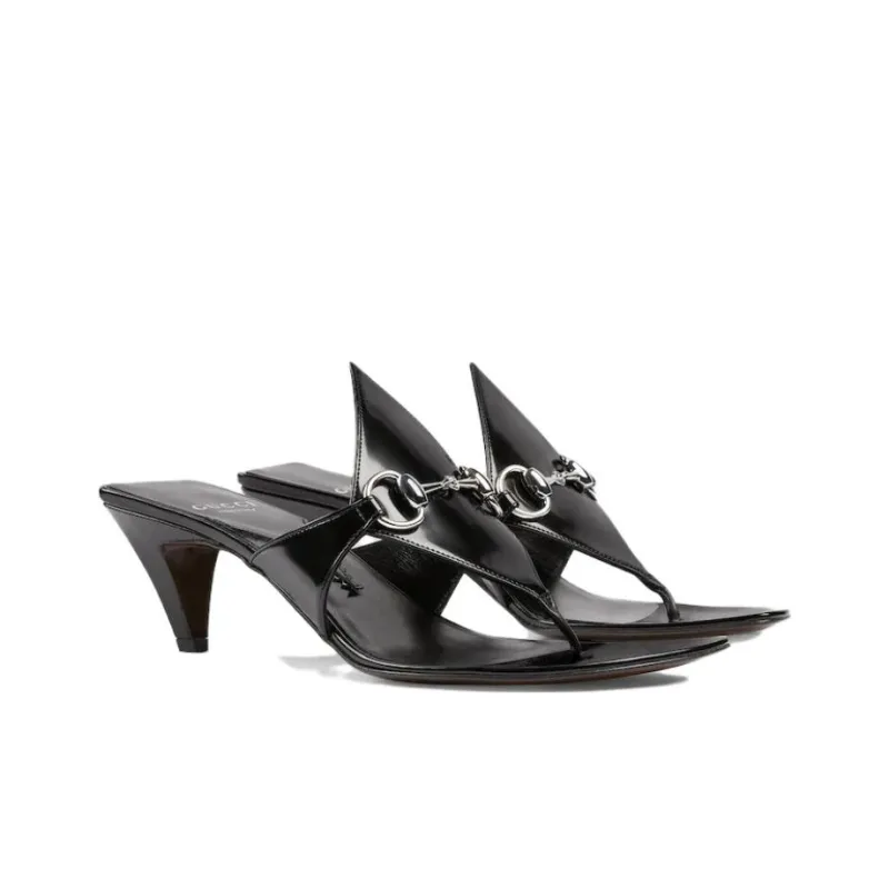 GUCCI 65mm Horsebit Leather Mules-1