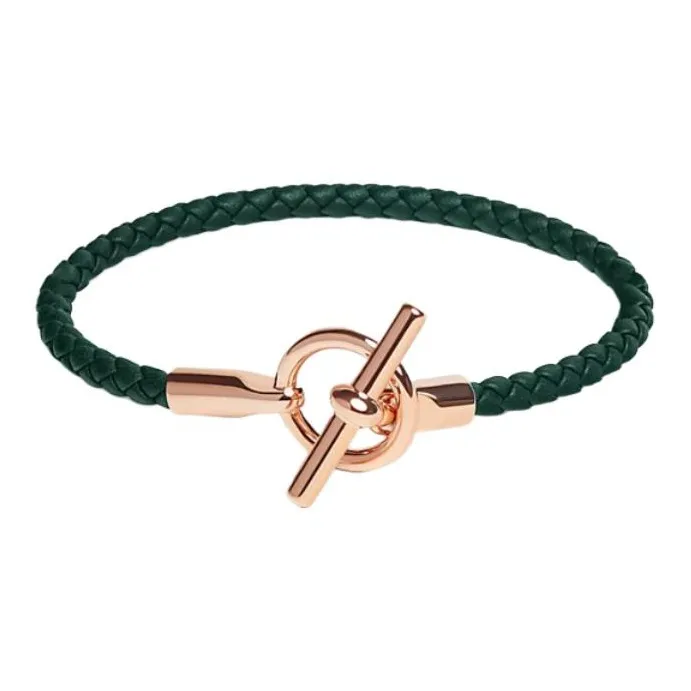 HERMES Glenan H Bracelets Women's Green-0