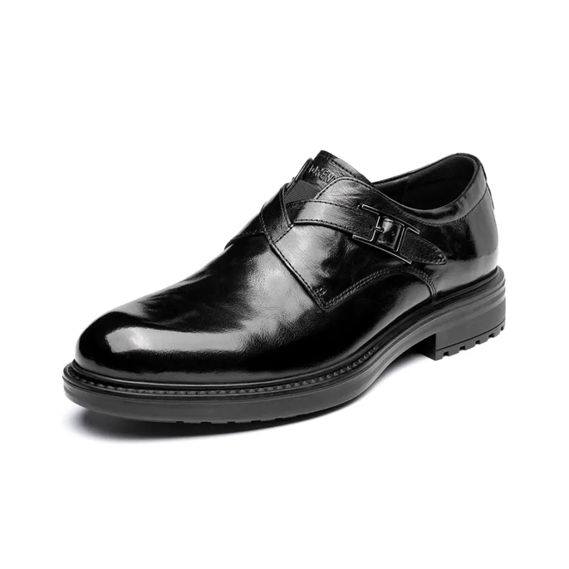 LAORENTOU Men's Casual Shoes Men Low Top Black/Brown-1