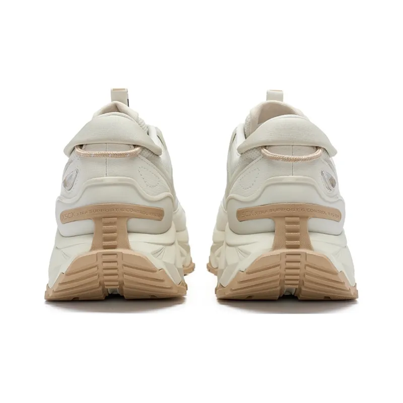 XTEP Low Top Running Shoes Men's Milk Tea White Light Dusty Khaki-4