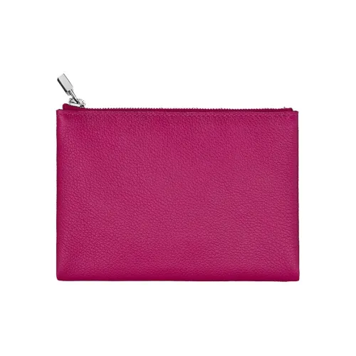 HERMES Evercolor Calfskin Handbags Clutches Women's Purple Rose/sapphire Blue