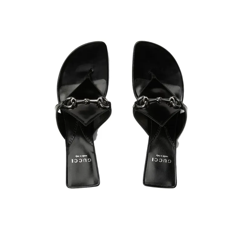 GUCCI 65mm Horsebit Leather Mules-2