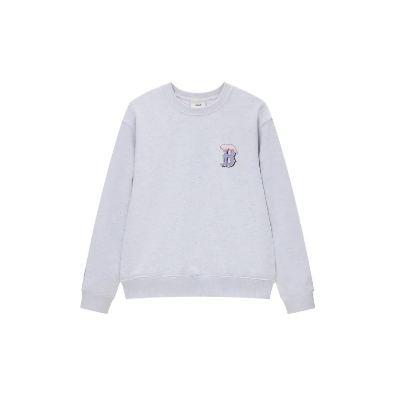 MLB Boston Red Sox LIKE Collection 24FW Crewneck Sweatshirt Unisex Light Heather Gray-1