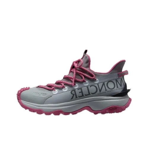 Moncler Low Top Casual Shoes Women's Gray Pink
