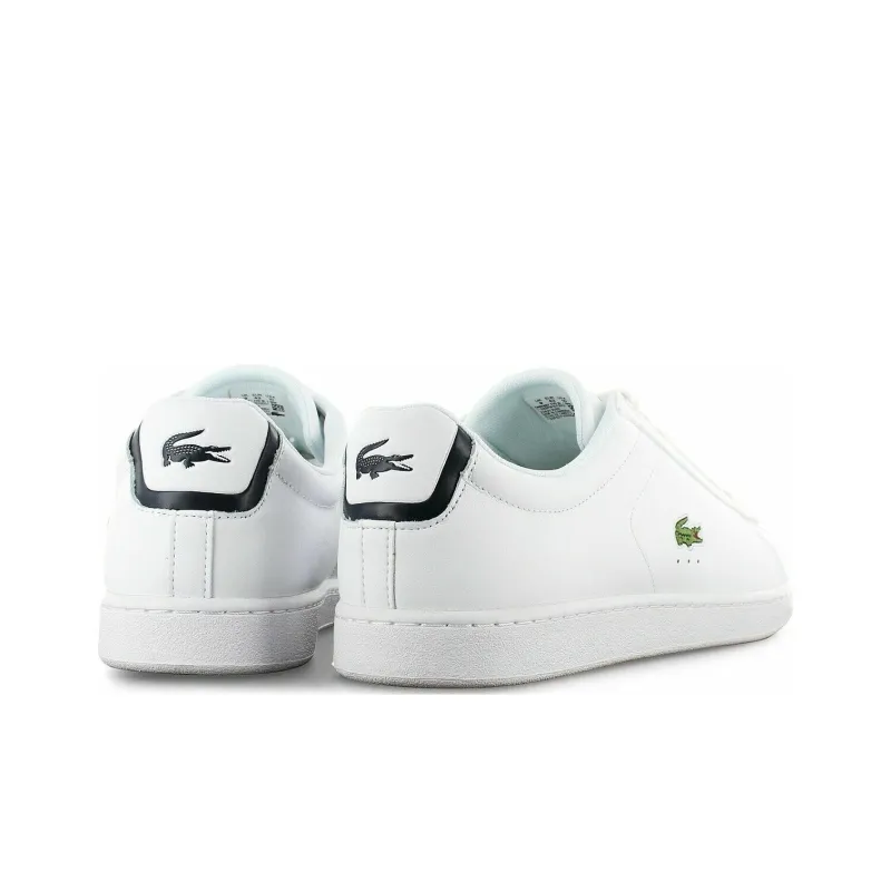 LACOSTE Lightweight Low-Top Skateboard Shoes Men's White Black-1