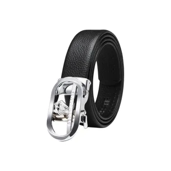 SEPTWOLVES Surprise Practical Solid Color Automatic Buckle Cow Leather Leather Belts Men's Width 3.55CM