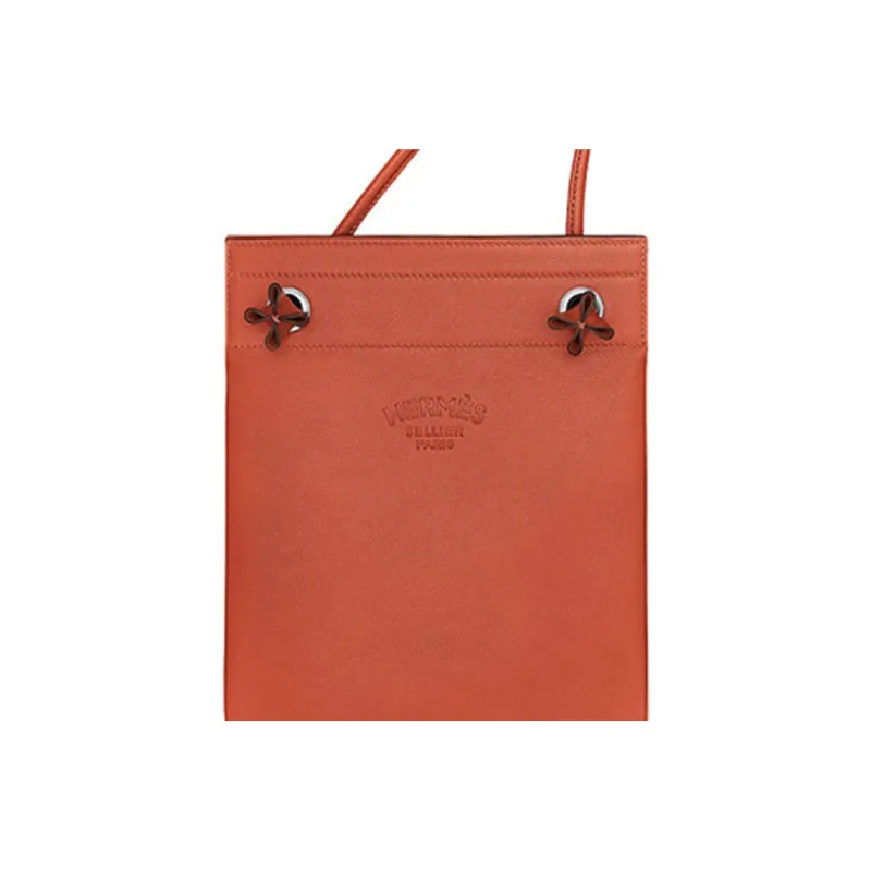 HERMES Aline Cheri Calfskin Shoulder Bag Crossbody Bag Mini Women's R1 Terre Battue Red Clay-3