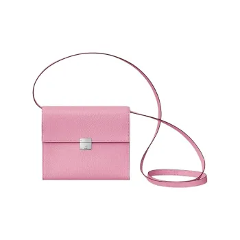 HERMES Clic Mysore Goat Skin Handheld Shoulder Bag, Crossbody Bag Regular Women's X9 Mauve Sylvestre Mallow Purple