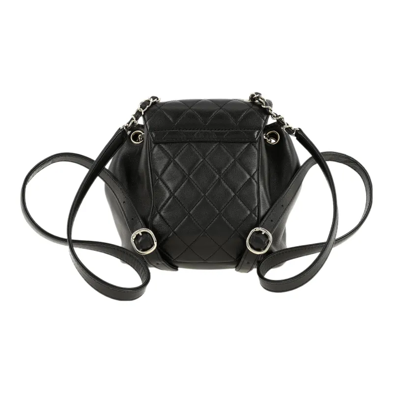 CHANEL Duma Sheepskin Backpack Women's Black-2