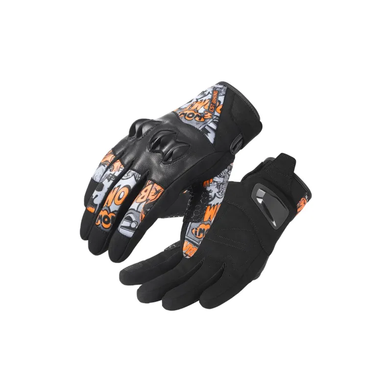 WEST BIKING Riding Equipment Cycling Glove Outdoor Unisex Goatskin Conductive Microfiber Sponge PVC-7