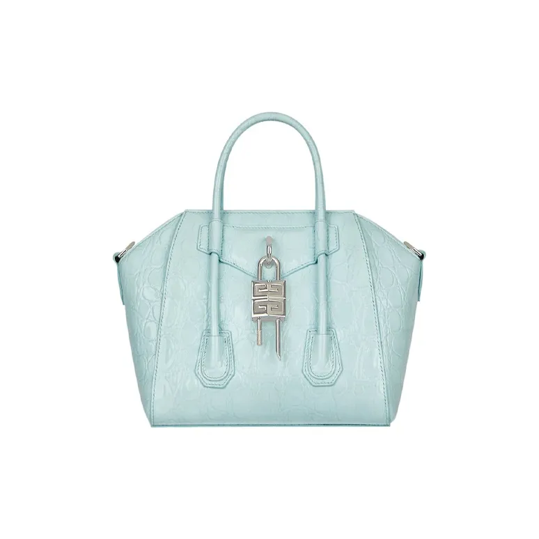 GIVENCHY Antigona Leather Handbag Shoulder Bag Crossbody Bag Mini Women's Sky Blue-0