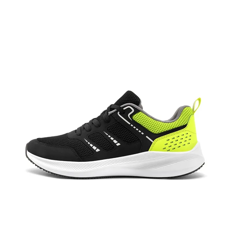 WALK SOUL Non-slip Wear-resistant Shock Absorption Low-Top Running Shoes Men's Black-12