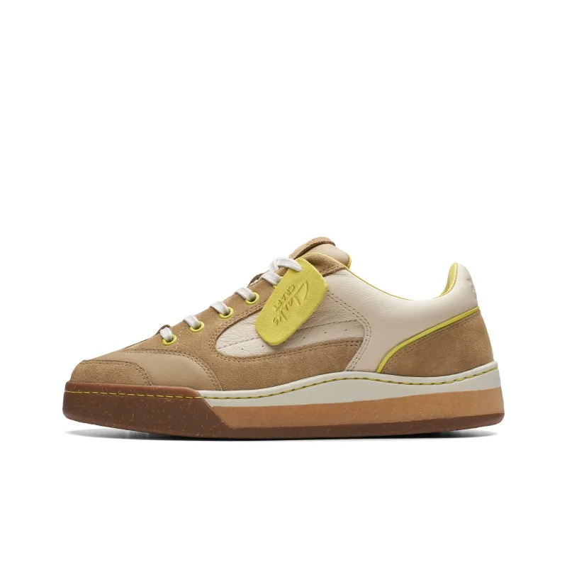 Clarks Low Top Skateboard Shoes Men's Brown Yellow-0