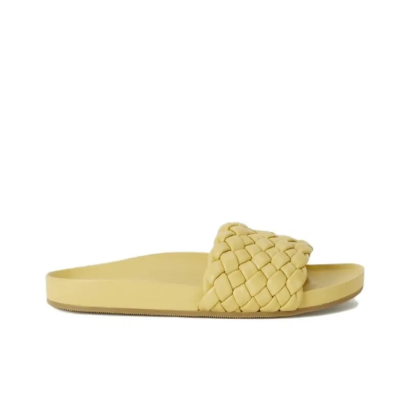 Loeffler Randall Rubber Sole Antibacterial Slide Slippers Women's Yellow-1