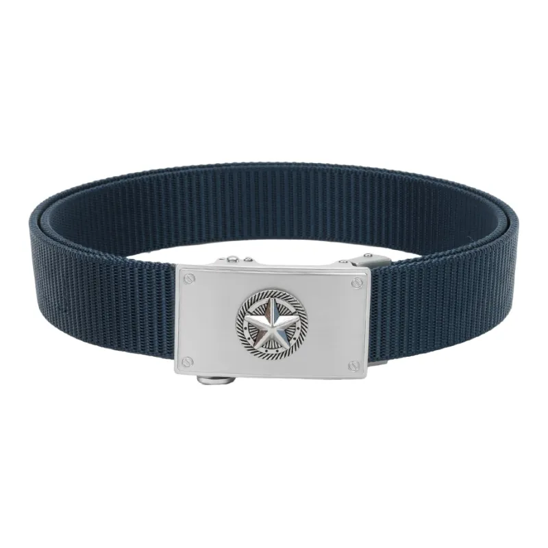 NINE NAIL Military Style Workwear Trendy Five Point Star Nylon Canvas Belt Unisex Width  3.5cm-13