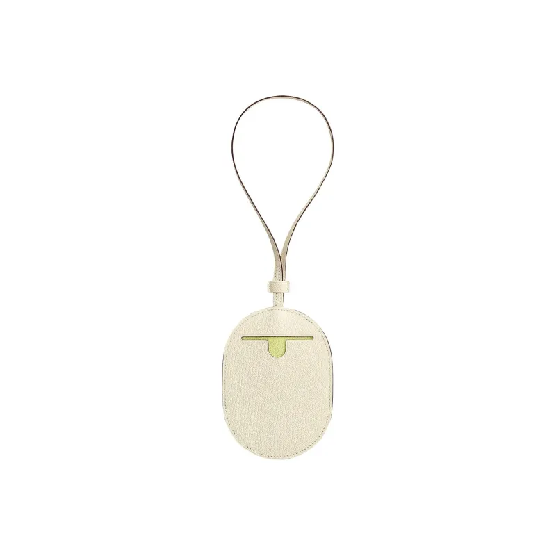 HERMES In The Loop Mysore Goat Skin Keychain Bag Accessory Women's Tender Shoot Yellow/Copper Red/Ash White-1