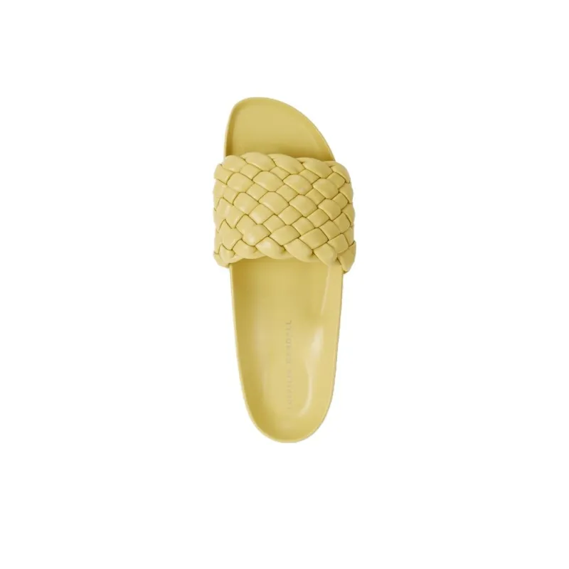 Loeffler Randall Rubber Sole Antibacterial Slide Slippers Women's Yellow-2