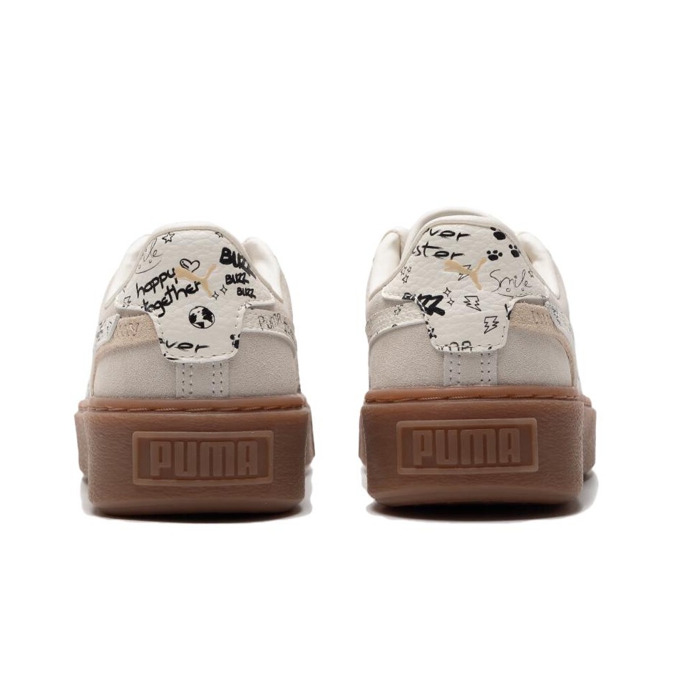 PUMA Suede Platform Draw 'Beige White' Women's Ecru US W 6.5