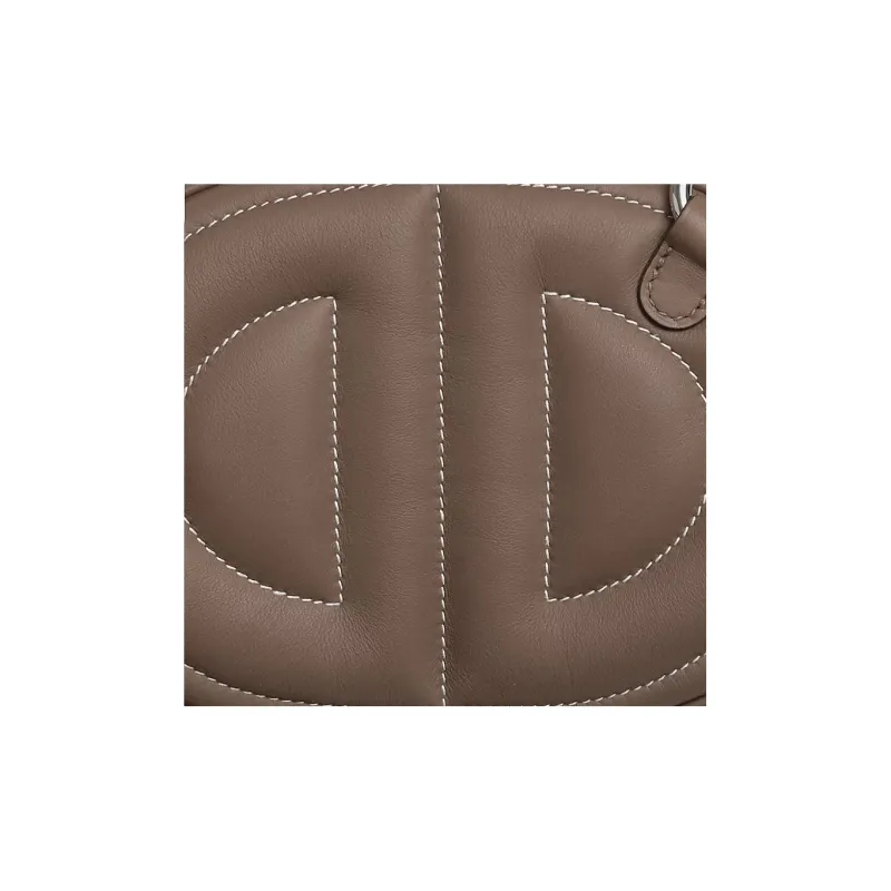 HERMES In The Loop Swift Calfskin Pig Nose Bag Handheld Crossbody Fanny Pack Regular Women's 18 Etoupe Elephant Gray-4