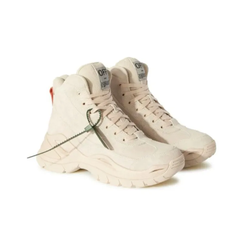 OFF WHITE Cushioning Anti Slip And Wear Resistant High Top Casual Shoes Men's Beige-1
