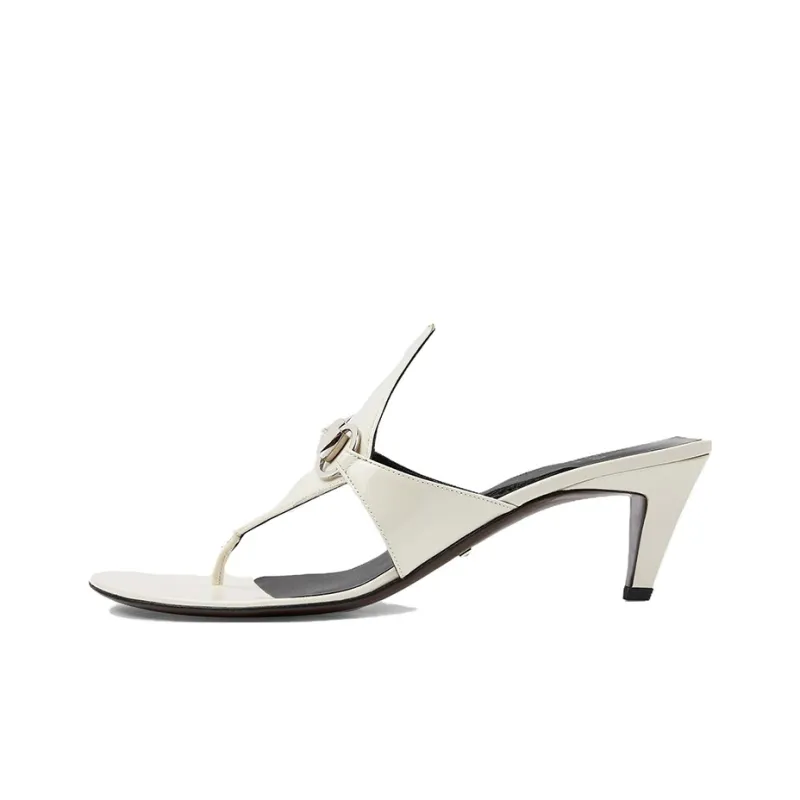 GUCCI Horsebit-detail Thong-strap Mules-0
