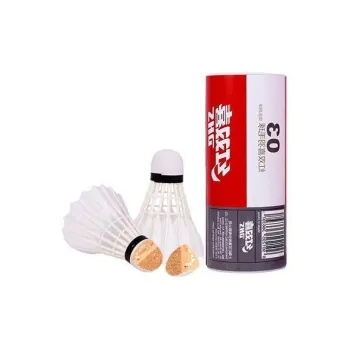 DHS Goose Feather Shuttlecock 3 Pack Goose Feather Humped Goose Feather Shuttlecocks