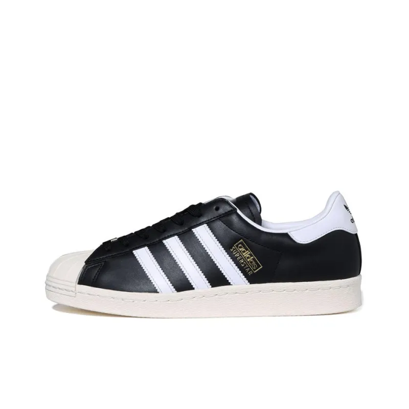Adidas x A BATHING APE Superstar 80S Low-Top Skateboard Shoes Women's Black White-0
