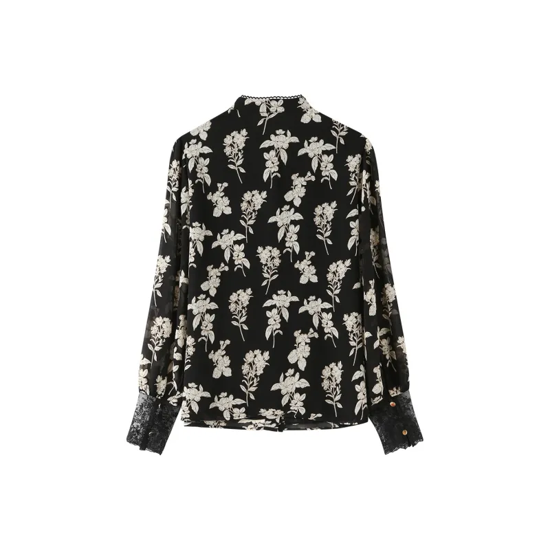 H YXIANG Chiffon Shirts Women's-4