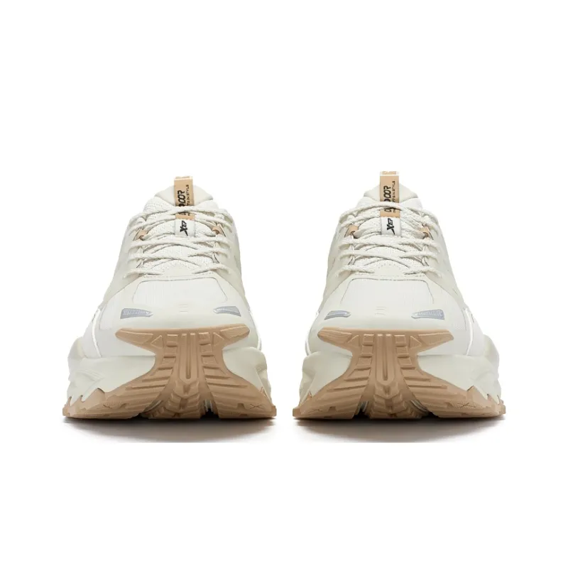 XTEP Low Top Running Shoes Men's Milk Tea White Light Dusty Khaki-3