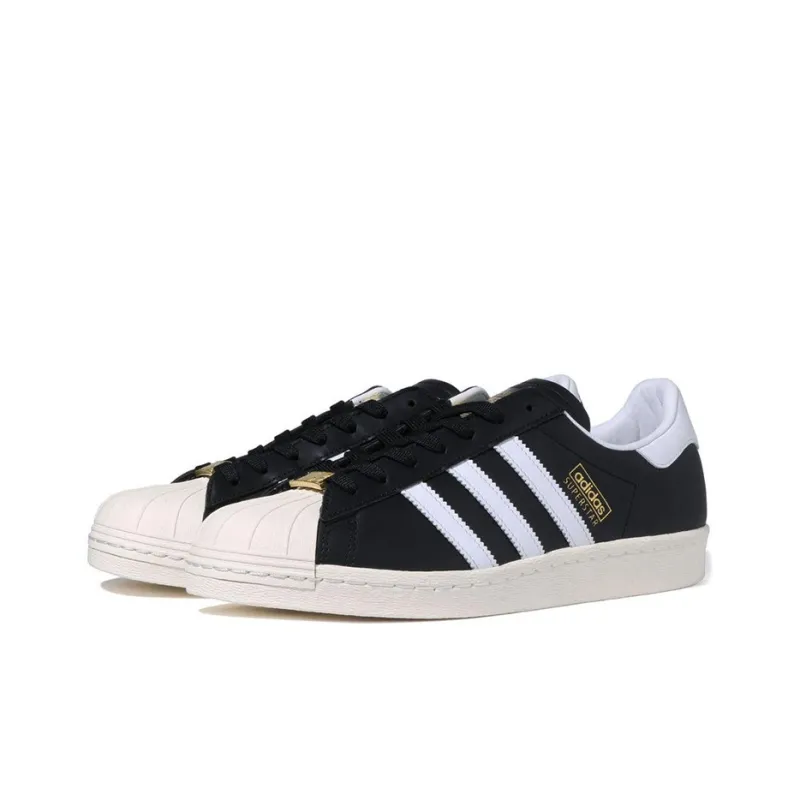Adidas x A BATHING APE Superstar 80S Low-Top Skateboard Shoes Women's Black White-2