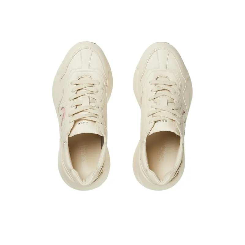 GUCCI Women's Rhyton Sneaker 'Ivory Wild Rose' Women's-2