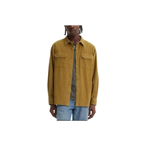 Levis Shirts Men Brown