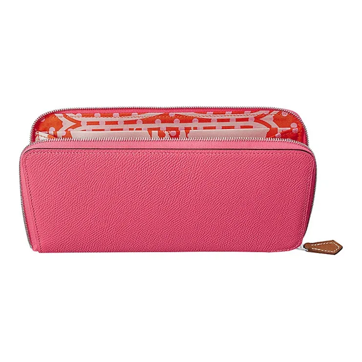 HERMES Silk'In Epsom With Barenia Calfskin Wallet Women's Multicolor-0
