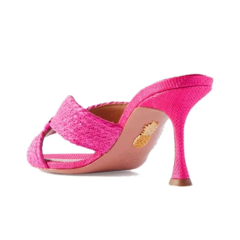 AQUAZZURA Slide Slippers Women's Pink-2