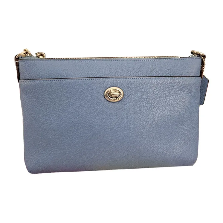 COACH Leather Shoulder Bag Crossbody Bag Women's Blue-1