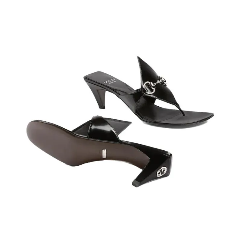 GUCCI 65mm Horsebit Leather Mules-4