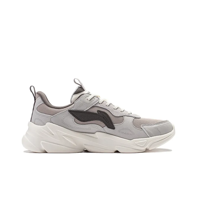 LiNing Stream Fireflies Slip-Resistant Breathable Low-Top Casual Shoes Men's Gray-1