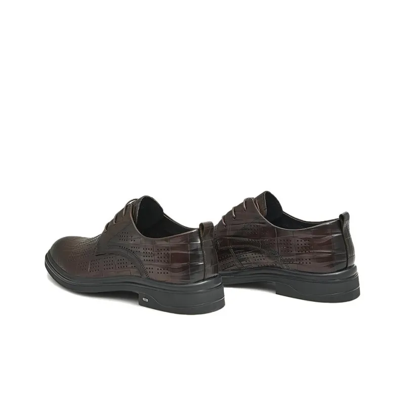 TATA Dress Shoes Men Low Top Solid Color-2