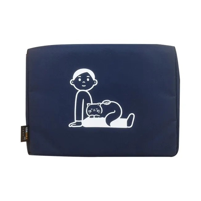 KOKUYO ×Noritake Collaboration Nylon Flat Pack Storage Bag Unisex Dark Blue/White-0