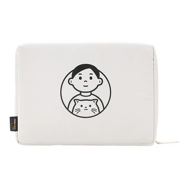 KOKUYO ×Noritake Collaboration Nylon Flat Pack Storage Bag Unisex Dark Blue/White-4