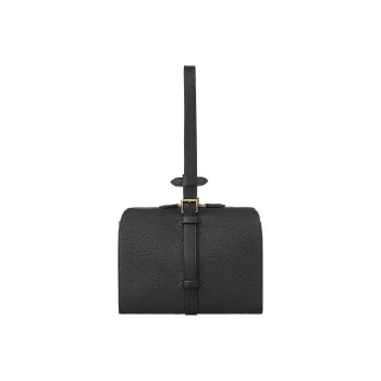 HERMES Togo/Swift Calfskin Handbag Shoulder Bag Clutch Women's Noir Black