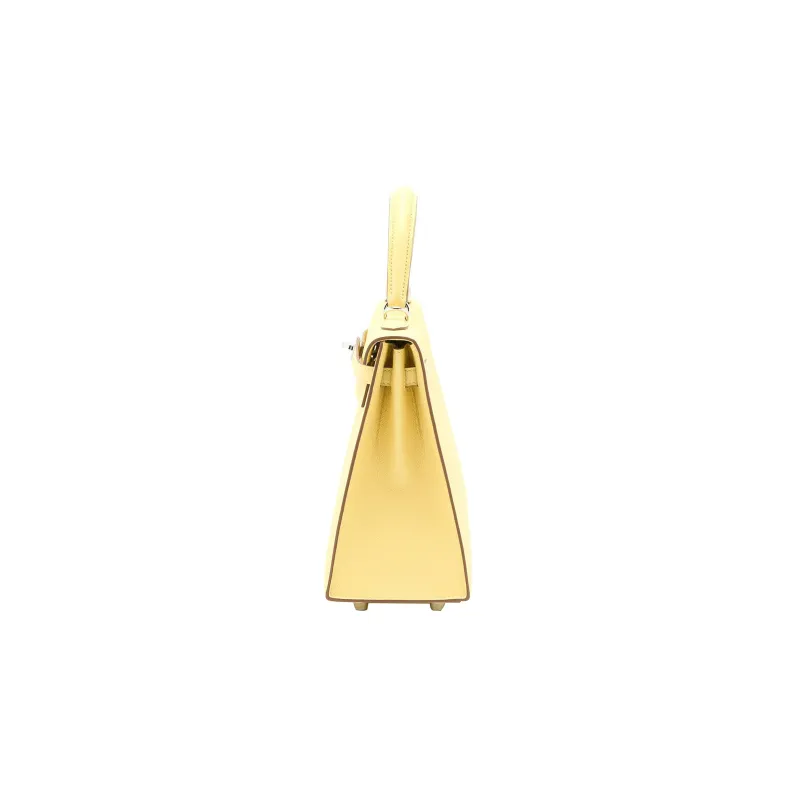 HERMES Kelly Epsom Leather Kelly Bag Handbags Women's Chick Yellow-1