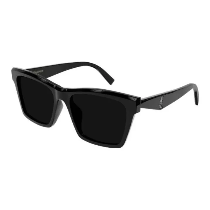 SAINT LAURENT Acetate Irregular Shape Sunglasses Unisex Black-0