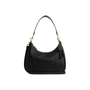 COACH Teri Cow Leather Shoulder Bag Crossbody Bag Women's Black