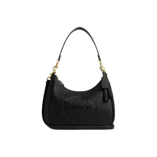 COACH Teri Cow Leather Shoulder Bag, Crossbody Bag Women's Black