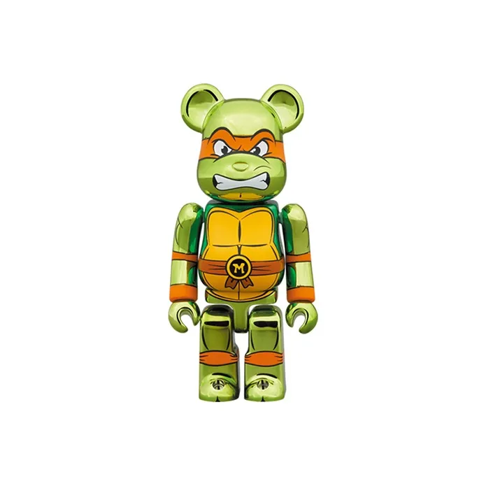 BE@RBRICK MICHELANGELO CHROME Ver. 100% & 400%-2