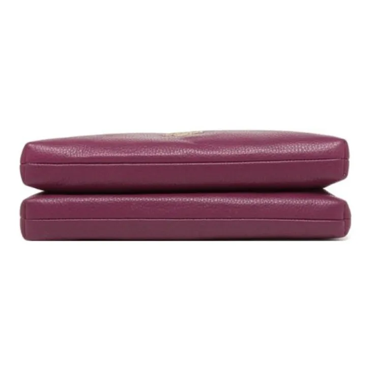 COACH Mia Pebbled Leather Shoulder Bag Crossbody Bag Women's Purple-4