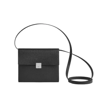 HERMES Clic Mysore Goat Skin Handheld Shoulder Bag Crossbody Bag Regular Women's Noir Black