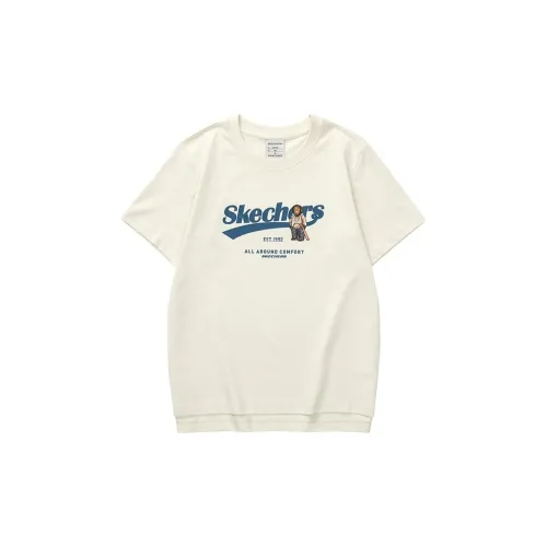 Skechers Funny Monster T-Shirts Women's Dove White